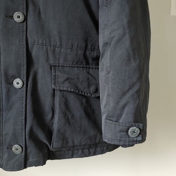 Woolrich Arctic Parka Duck Down Coat Coyote Fur Hood Size Large Black - Picture 7 of 15